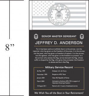 Military Retirement Plaque Wording