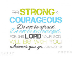 INSTANT DOWNLOAD - Be Strong & Cour ageous - Modern Christian Subway ...