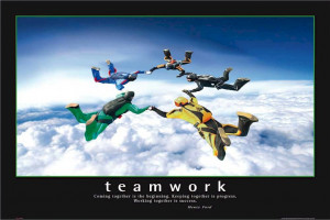 How I Met Your Mother - Barney Motivational Teamwork Skydiving Poster