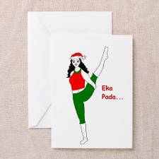 Cool Cute yoga christmas Greeting Cards (Pk of 20)