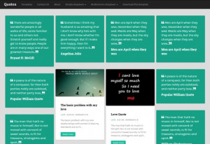 Quotes Responsive Masonry Blogger Template full