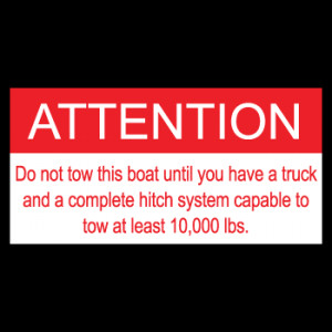 55720 Attention: Tow Warning Stickers