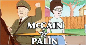 McCain/Palin as Cotton Hill and Peggy Hill from 