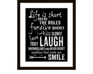 Quote, Motivational Quote Wall Art, Love, Laugh, Smile by Mark Twain ...