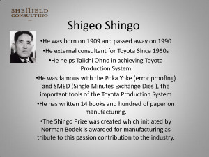 Shigeo Shingo - PowerPoint