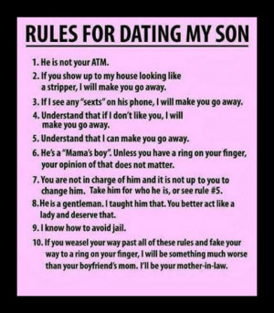 Mom’s “Rules for Dating My Son” Are as Bad as Dad’s “Rules ...