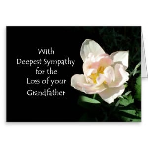 Tulip Sympathy Card - Loss of a Grandfather