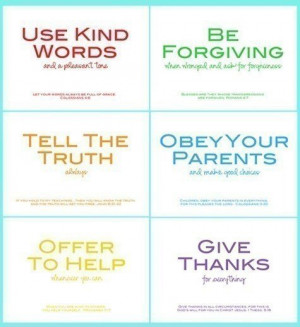 family rules w/ Bible verses
