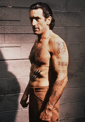 De Niro as Max Cady, a psychopathic killer in Cape Fear