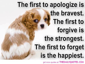 The First To Apologize Is……… | The Daily Quotes