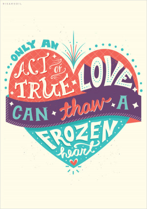 Beautiful Typography of Disney Movie Frozen by Risa Rodil