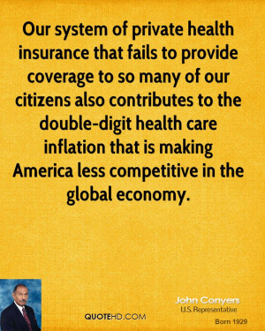 ... double-digit health care inflation that is making America less