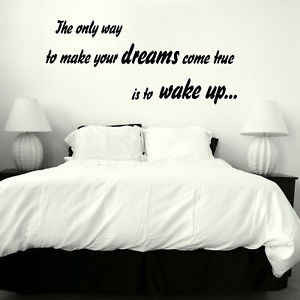 Dreams-WAKE-UP-transfer-quote-wall-sticker-decal-transfer-graphic ...