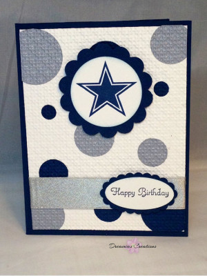 Great for any Dallas Cowboy fan. This birthday card made with Stampin ...