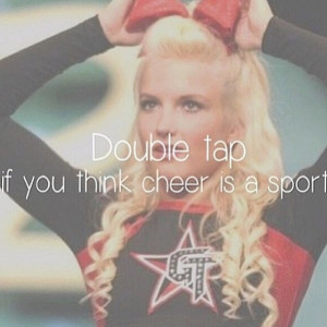 ... Double tap if you think cheer is a sport