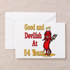 Devilish at 54 Greeting Cards (Pk of 20) for