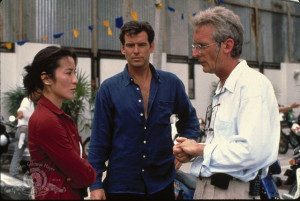 ... , Michelle Yeoh and Roger Spottiswoode in Tomorrow Never Dies (1997