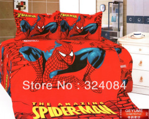 Bedding-sets-for-children-Spiderman-3D-cartoon-4pcs-bedding-comforter ...