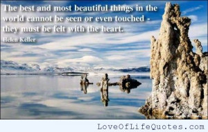 keller quote on beautiful things helen rice quote on a mothers love ...