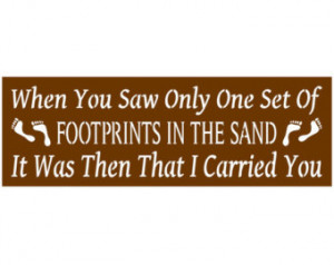 Primitive Stencil for Signs, Footp rints In The Sand, Biblical Quote ...