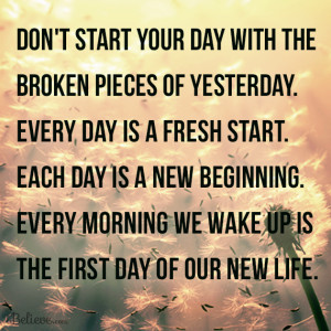 start of a new day, a new week, a new month and pretty close to a new ...