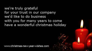 Funny Christmas Holiday Thank You Card Sayings Business
