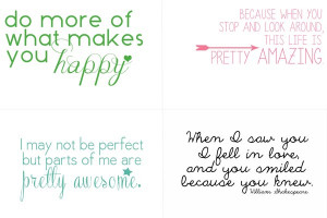 Project Life Freebies - Inspired Quotes