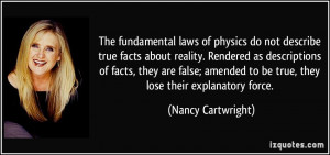 The fundamental laws of physics do not describe true facts about ...