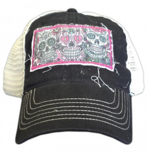 Three Sugar Skulls Cap