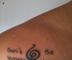 worry be happy tribal tattoo tribal tattoos quotes about life quotes ...