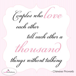 Chinese Love Proverb for Wedding Invitation