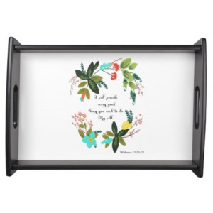 Bible Verses Art - Hebrews 13:20-21 Food Tray