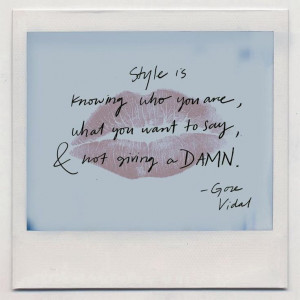 ... you are, what you want to say & not giving a damn