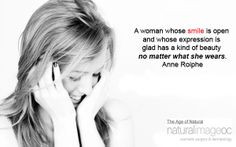 ... beauty no matter what she wears. - Anne Roiphe #NaturalImageOC #Quotes