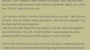 Marine officer Joshua Boston wrote a shocking anti-gun-control letter ...