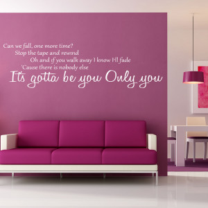 ... about One Direction Gotta Be You Quote Wall Stickers / Wall Decals