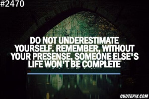 Underestimate Quotes