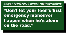 Don’t let your teen’s first emergency maneuver happen when he's ...