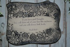 Roald Dahl Inspirational Quote Handmade Ceramic Plaque