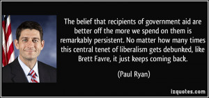 belief that recipients of government aid are better off the more we ...