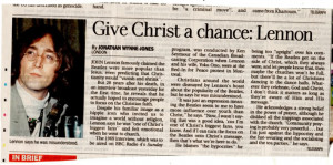Re: OT - Was John Lennon an atheist?