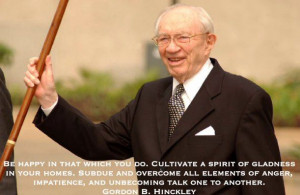 ... anger, impatience, and unbecoming talk one to another. Gordon B