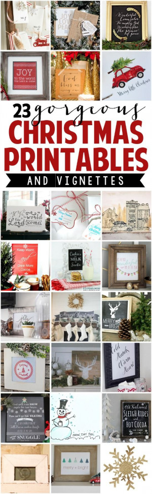 23 Gorgeous Christmas Printables with Display Ideas ...