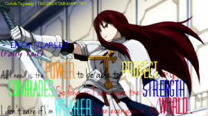 MY DESIGN : ERZA SCARLET'S QUOTES (FAIRY TAIL)