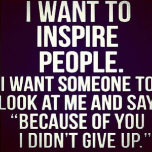 Inspire people