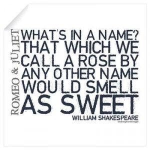 Romeo & Juliet Rose Quote Wall Decal