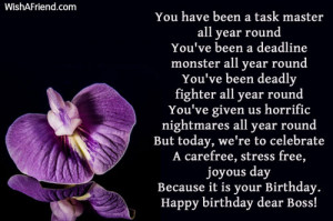 Cute Birthday Quotes For Boss ~ Birthday Wishes For Boss