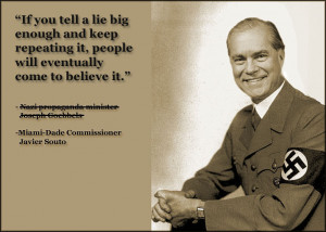 Miami-Dade Commissioner Javier Souto quotes a dead Nazi