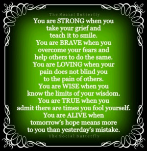 You are strong...