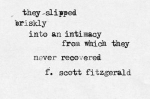 Scott Fitzgerald's quote.